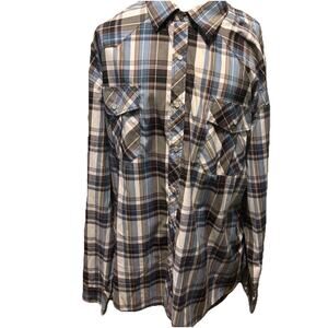 Men Coevals Club Plaid Shirt Size 3XL Classic Western Cowboy Ranchers Pearl Snap